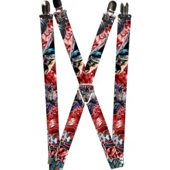 Suspenders - 1.0" - 5-Suicide Squad Villains Group Reds