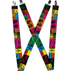Suspenders - 1.5" - Tapes Multi Neon
