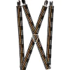 Suspenders - 1.0" - Thin Orange Line Flag Weathered Black/Gray/Orange