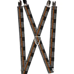 Suspenders - 1.0" - Thin Orange Line Flag Weathered Black/Gray/Orange