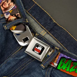 THE BIG BANG THEORY Full Color Black White Red Seatbelt Belt - The Big Bang Theory Comic Strip Webbing