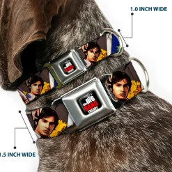 THE BIG BANG THEORY Full Color Black White Red Seatbelt Buckle Collar - The Big Bang Theory Comic Strip
