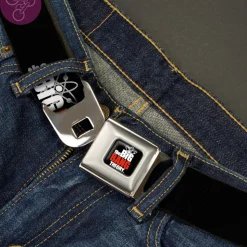 THE BIG BANG THEORY Full Color Black White Red Seatbelt Belt - THE BIG BANG THEORY DNA/Atom/E/Radiation Black Webbing