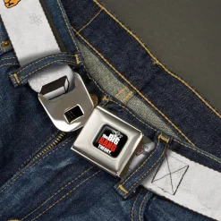 THE BIG BANG THEORY Full Color Black White Red Seatbelt Belt - I "HEART" YOUR "BRAIN" Sketch Webbing