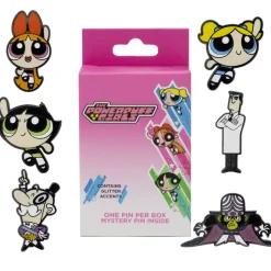 The Powerpuff Girls Mystery Enamel Pin Blind Box Series, Blossom, Bubbles, Buttercup, Professor Utonium, Mojo Jojo, or Mayor of Townsville