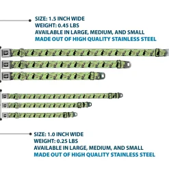 THE WIZARD OF OZ Title Logo Full Color Black/White Seatbelt Buckle Collar - The Wizard of Oz Wicked Witch of the West and Flying Monkeys Greens