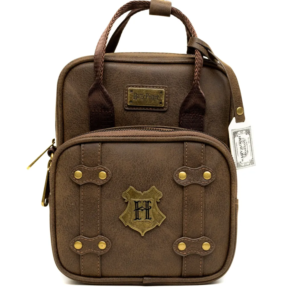 The Wizarding World of Harry Potter Bag, Cross Body, Harry Potter Hogwarts School of Witchcraft and Wizardry Brown, Vegan Leather