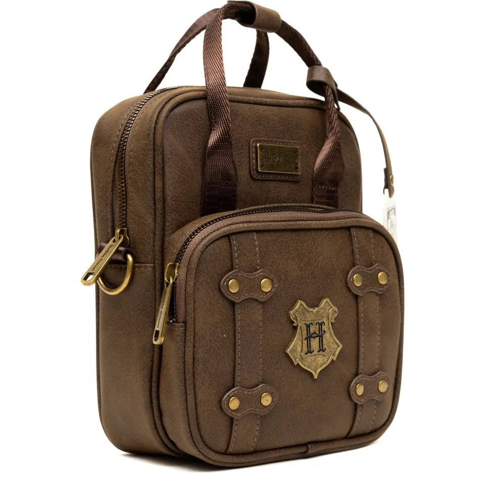 The Wizarding World of Harry Potter Bag, Cross Body, Harry Potter Hogwarts School of Witchcraft and Wizardry Brown, Vegan Leather