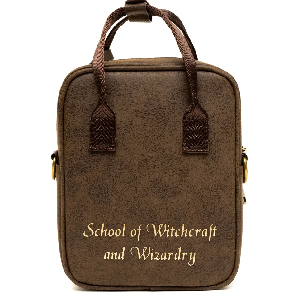 The Wizarding World of Harry Potter Bag, Cross Body, Harry Potter Hogwarts School of Witchcraft and Wizardry Brown, Vegan Leather