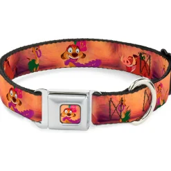 Timon Hula Pose Full Color Seatbelt Buckle Collar - Timon & Pumba The Hula Song Poses