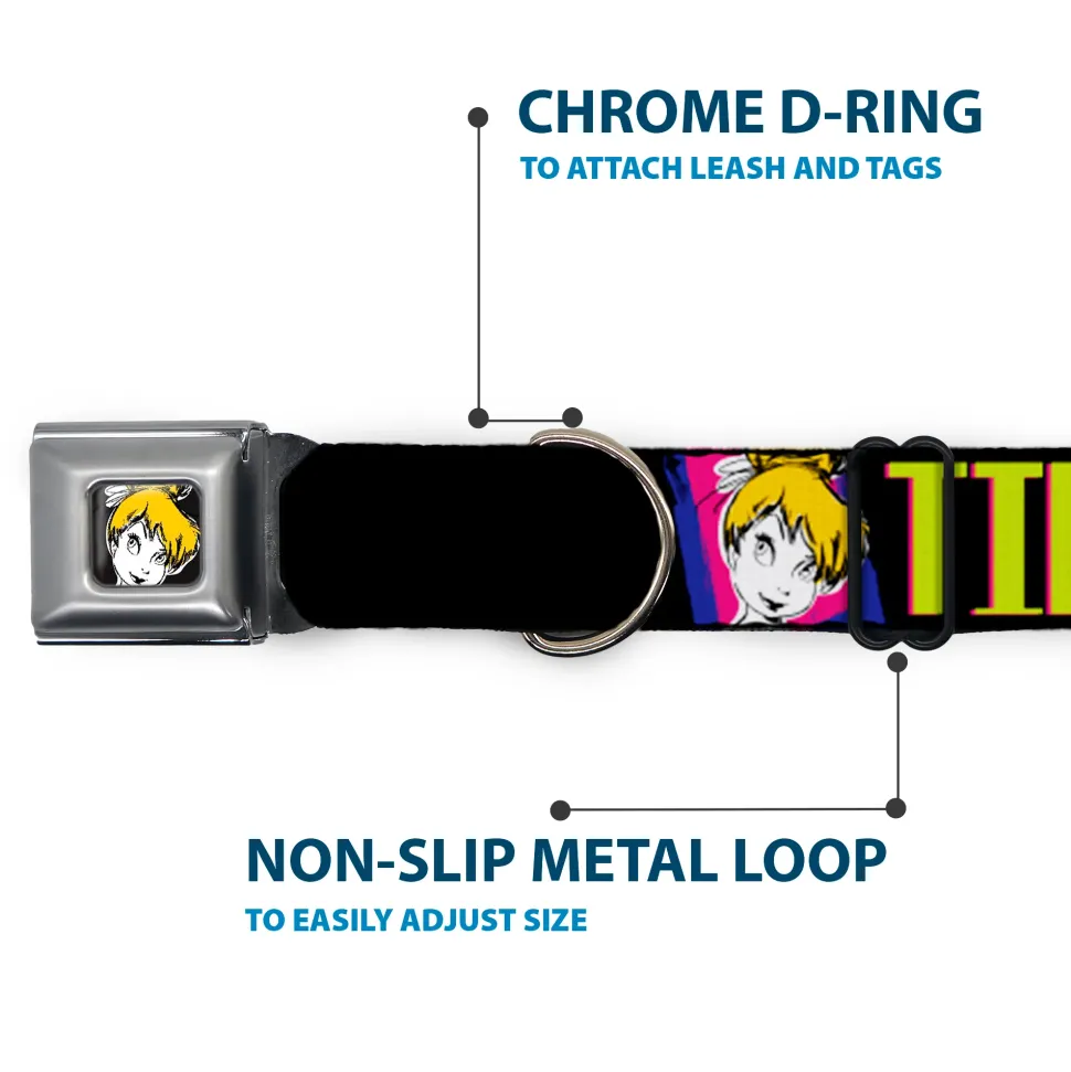 Tink Luxe Full Color Black White Seatbelt Buckle Collar - TINK LUXE Sketch Black/Multi Neon