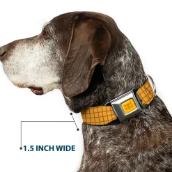 Toy Story Woody Cowboy Buckle Logo Full Color Golds Seatbelt Buckle Collar - Toy Story Woody Bounding Plaid Shirt Gold/Red