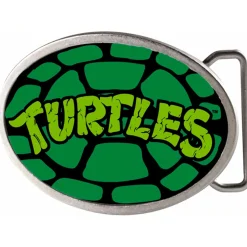 TURTLES Turtle Shell Framed FCG Black Greens - Chrome Oval Rock Star Buckle