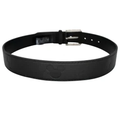 Vegan Leather Belt - Mickey Mouse Head Embossed