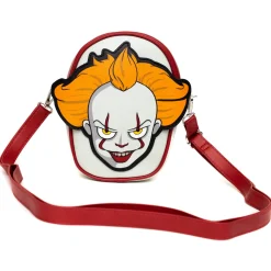 Warner Bros. Horror Movies Bag, Cross Body, It Pennywise Smiling Face Applique, Vegan Leather