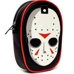 Warner Bros. Horror Movies Bag, Cross Body, Friday The 13th Jason Hockey Mask Applique, Vegan Leather