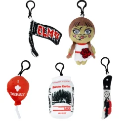 Warner Bros. Horror Movies Mystery Backpack Keychain Charm Blind Box Series, Nightmare on Elm St. Street Sign, Jason's Knife, Pennywise's Balloon, Annabelle, or a Lost Boys Milk Carton