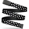 Web Belt Blank Black Buckle - Mickey Mouse Hand Gestures Scattered Black/White Webbing
