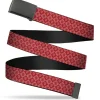 Web Belt Blank Black Buckle - Harry Potter Gryffindor Icons Checker Reds Webbing