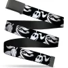 Web Belt Blank Black Buckle - Nightmare Before Christmas Zero Expressions Black/White Webbing