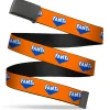 Web Belt Blank Black Buckle - FANTA Logo Orange/Blue/White Webbing