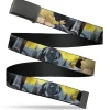 Web Belt Blank Black Buckle - Fullmetal Alchemist Brotherhood Elric Brothers Pose Blocks Webbing