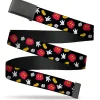 Web Belt Blank Black Buckle - Mickey Mouse Costume Elements Scattered Black Webbing