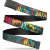 Web Belt Blank Black Buckle - Batman Dark Knight Webbing