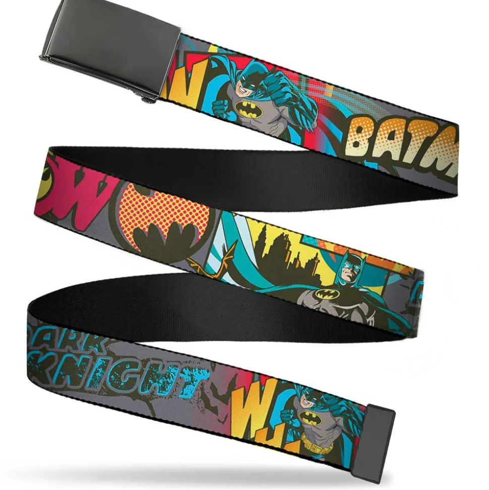 Web Belt Blank Black Buckle - Batman Dark Knight Webbing