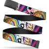 Web Belt Blank Black Buckle - My Little Pony Friendship is Magic Close-Up Blocks Webbing
