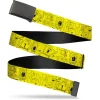 Web Belt Blank Black Buckle - SpongeBob SquarePants Poses Collage Yellow/Black Webbing