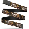 Web Belt Blank Black Buckle - COWBOY BEBOP Crew Group Pose and Title Logo Blocks Webbing