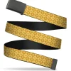 Web Belt Blank Black Buckle - Harry Potter Hufflepuff Icons Checker Yellows Webbing
