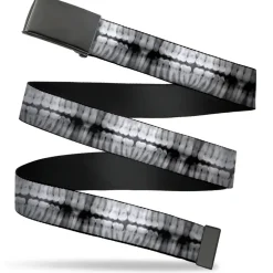 Web Belt Blank Black Buckle - Dental X-Rays Black/White Webbing
