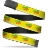 Web Belt Blank Black Buckle - ENJOY MELLO YELLO Logo Yellow/Red/Green Webbing