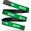 Web Belt Blank Black Buckle - SPRITE Logo Green/White Webbing