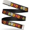 Web Belt Blank Chrome Buckle - Game of Thrones Six House Sigil Banners Grays Webbing