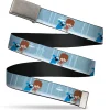 Web Belt Blank Chrome Buckle - Foster's Home for Imaginary Friends Mac and Bloo Pose Blues Webbing