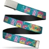 Web Belt Blank Chrome Buckle - Patrick, SpongeBob & Gary NOT NORMAL Aqua Webbing