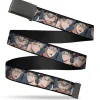 Web Belt Clamp Buckle - Black Clover Asta Five Expression Blocks Webbing