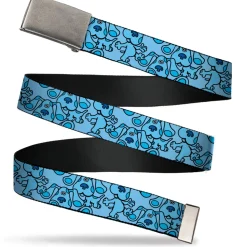 Web Belt Clasp Buckle - Blue's Clues Blue Poses Scattered Blues Webbing