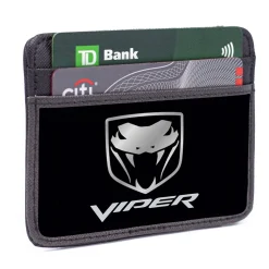 Weekend Wallet - Dodge VIPER Logo Black Silver