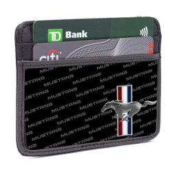 Weekend Wallet - Ford Mustang w Bars CORNER w Text