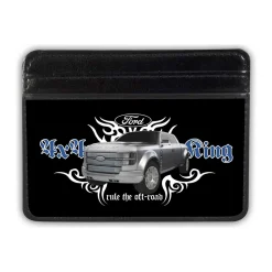Weekend Wallet - FORD 4x4 TRUCKING-RULE THE OFF-ROAD Black White Blue Grays