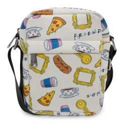 Women's Crossbody Wallet - Friends Television Show Icons Collage White Multi Color