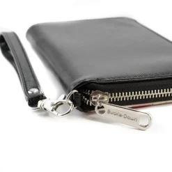 Women's PU Zip Around Wallet Rectangle - LOVE IS LOVE Heart Black Rainbow