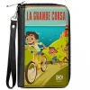 Women's PU Zip Around Wallet Rectangle - Luca Seaside Ride Pose LA GRANDE CORSA