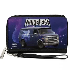 Women's PU Zip Around Wallet Rectangle - Onward Barley Lightfoot's van Guinevere Galaxy Purples