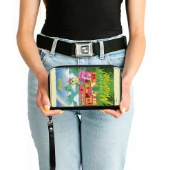 Women's PU Zip Around Wallet Rectangle - Encanto MAGIC AWAITS YOU CASA DE LAS MADRIGAL Village Scene