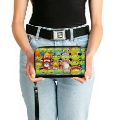 Women's PU Zip Around Wallet Rectangle - Pixar Alien Remix Collage